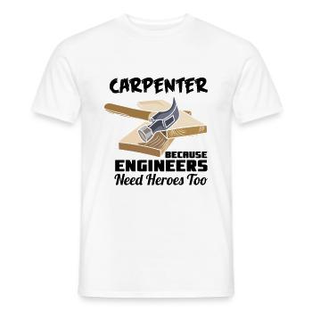 Artisans charpentiers - T-shirt homme - blanc - Devant - AI Model Male 178 dark (178cm)