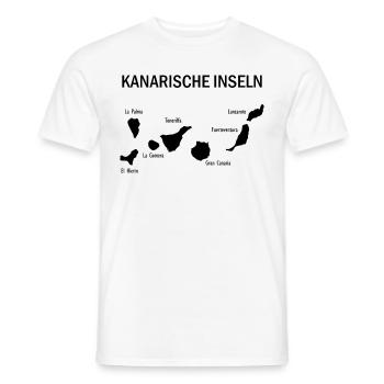 Canary islands Map Kanarische Inseln Karte - Männer T-Shirt - Weiß - Vorne - AI Model Male 178 dark (178cm)