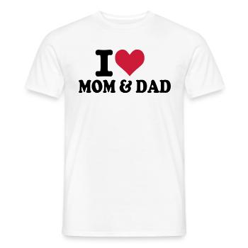 Mom & Dad - Men's T-Shirt - white - Front - AI Model Male 178 dark (178cm)
