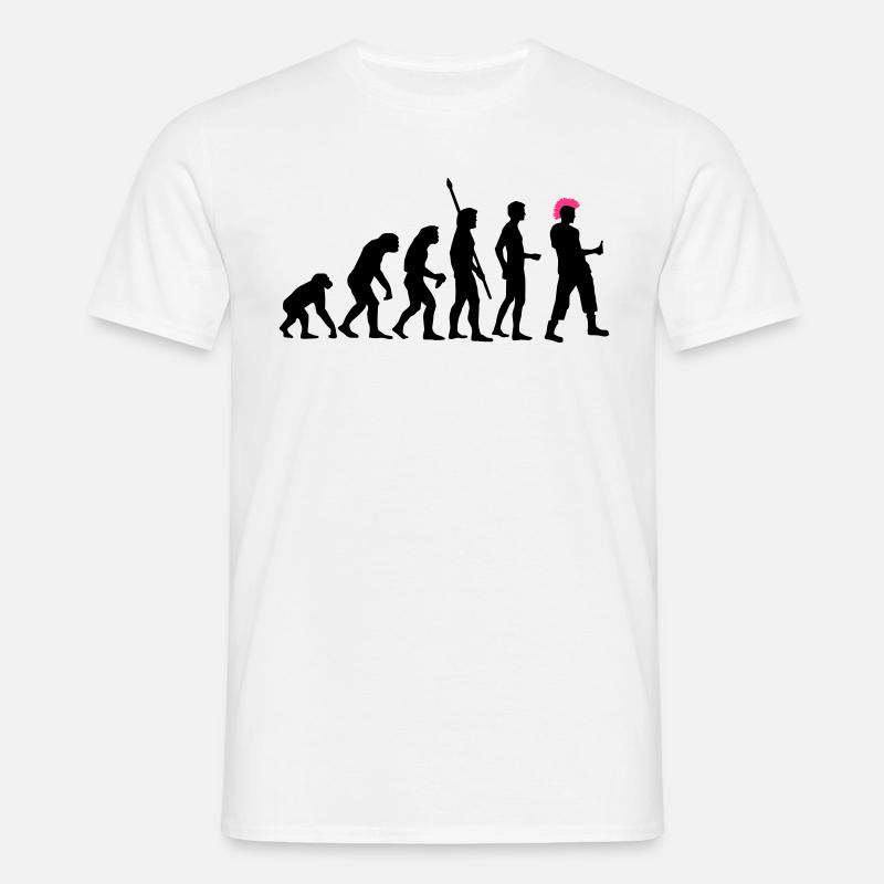 evolution_punk_2c - Men's T-Shirt - white