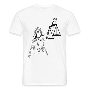 Justitia - T-shirt homme - blanc - Devant - AI Model Male 178 dark (178cm)