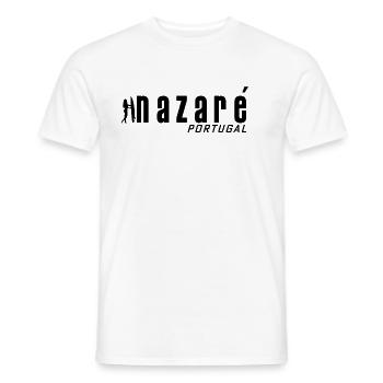 Nazare Surfing Portugal - Men's T-Shirt - white - Front - AI Model Male 178 dark (178cm)