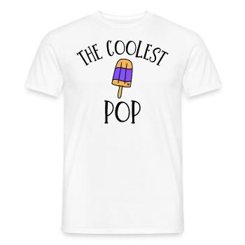 THE COOLEST POP - Men's T-Shirt - white - Front - AI Model Male 178 dark (178cm)
