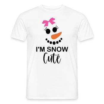 Bonhomme de neige - Je suis mignon des neiges - T-shirt homme - blanc - Devant - AI Model Male 178 dark (178cm)