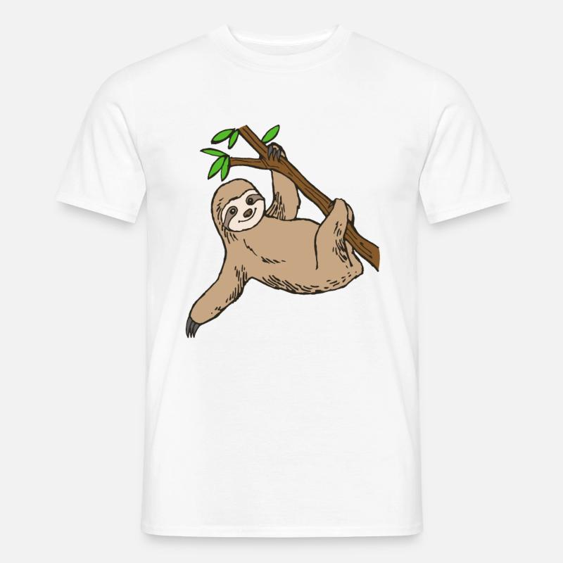 Faultier - Männer T-Shirt - Weiß