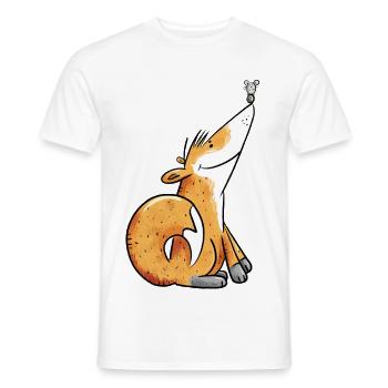 Fox And Mouse Cartoon Animal Fun Kids Gift - Men's T-Shirt - white - Front - AI Model Male 178 dark (178cm)