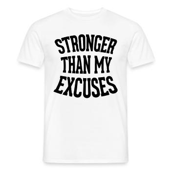 Strong - Männer T-Shirt - Weiß - Vorne - AI Model Male 178 dark (178cm)
