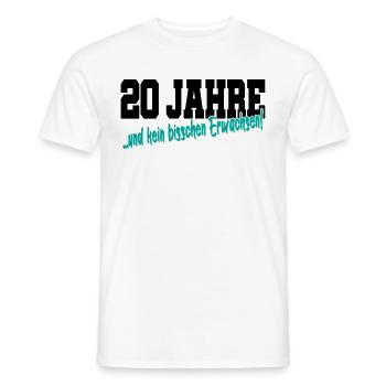 20. Geburtstag 20 Jahre Lustig Spruch Geschenk - Männer T-Shirt - Weiß - Vorne - AI Model Male 178 dark (178cm)