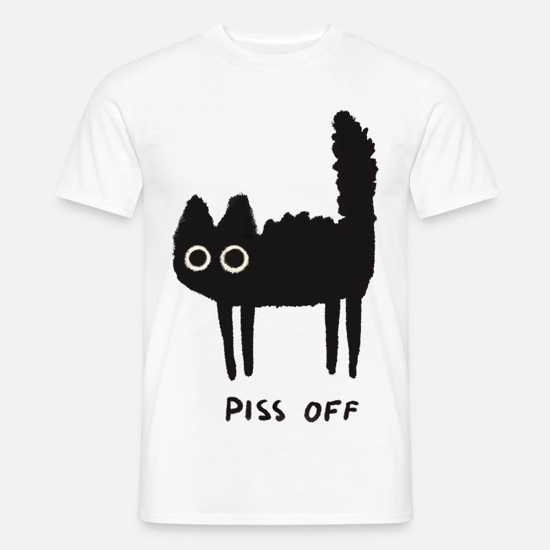 Grumpy Kitty Vibes – Leave Me Alone - Men’s T-shirt - white
