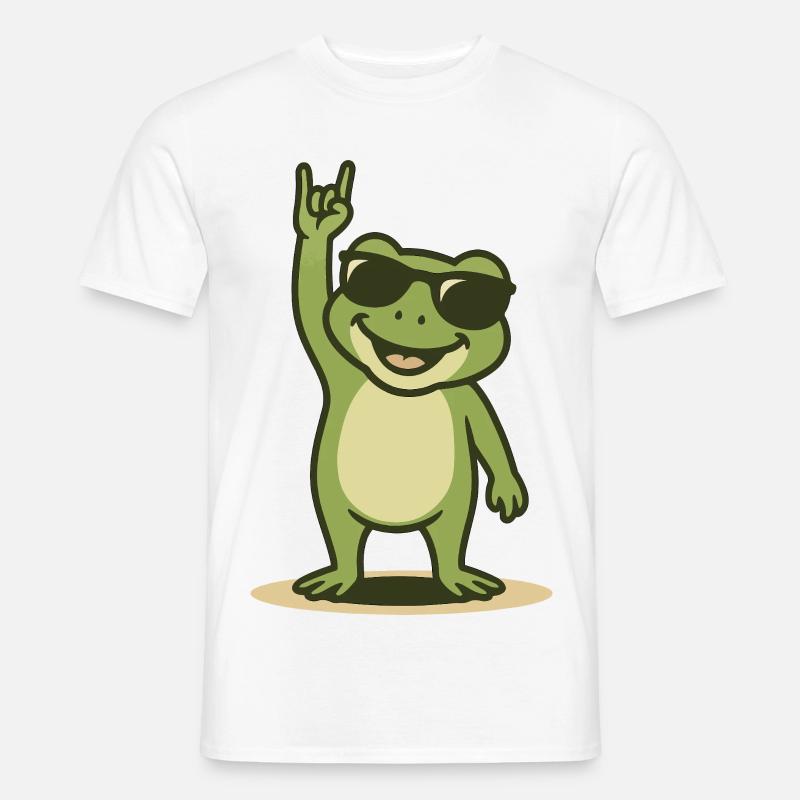 Rock'n'Ribbit - Männer T-Shirt - Weiß
