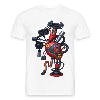 NERD HEART – Geek & Science-Fiction - Männer T-Shirt - Weiß - Vorne - AI Model Male 178 dark (178cm)