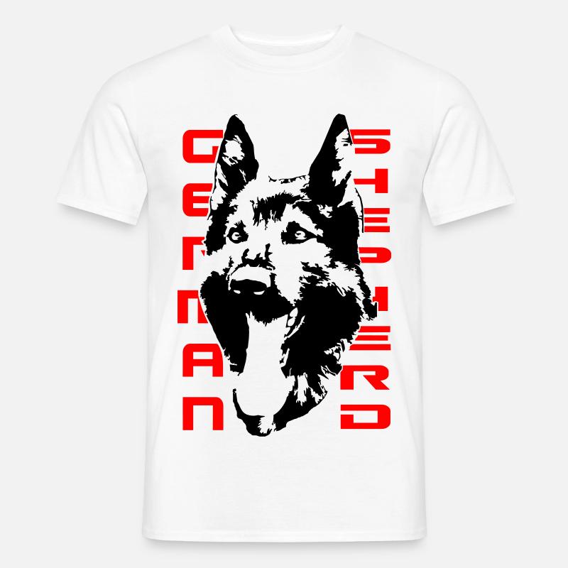Wunderschöner Schäferhund Kopf - Männer T-Shirt - Weiß