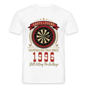 T-shirt Darts anniversaire 1996, T-shirt Darts Legend - T-shirt homme - blanc - Devant - AI Model Male 178 dark (178cm)