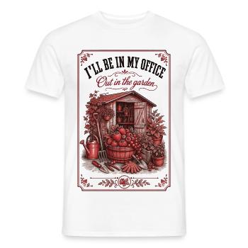 Ill Be In My Office Out In The Garden Gardening - Men's T-Shirt - white - Front - AI Model Male 178 dark (178cm)