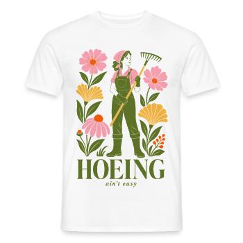 Hacken ist nicht einfach, biologische Gartenpflanzen - Männer T-Shirt - Weiß - Vorne - AI Model Male 178 dark (178cm)