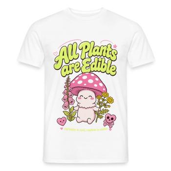 Jardinage urbain : toutes les plantes sont comestibles - T-shirt homme - blanc - Devant - AI Model Male 178 dark (178cm)