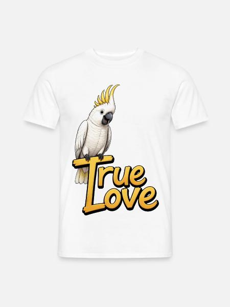 Kakadu True Love - Männer T-Shirt - Weiß
