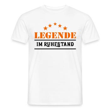 Legende im Ruhestand - Männer T-Shirt - Weiß - Vorne - AI Model Male 178 dark (178cm)