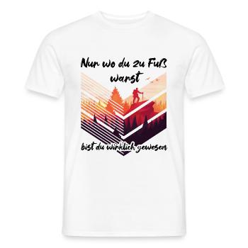 Wandern Spruch - Männer T-Shirt - Weiß - Vorne - AI Model Male 178 dark (178cm)