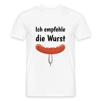Grillen Ich Empfehle Die Wurst - Männer T-Shirt - Weiß - Vorne - AI Model Male 178 dark (178cm)