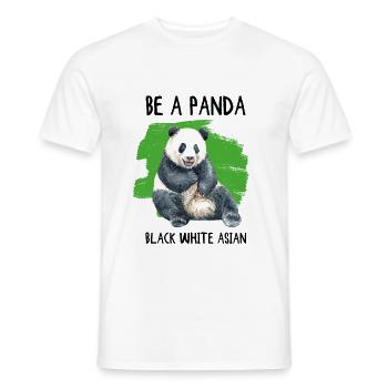 Black Lives Matter Be A Panda - Men's T-Shirt - white - Front - AI Model Male 178 dark (178cm)