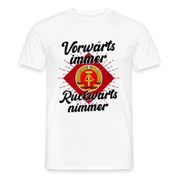 DDR Vorwärts Immer Rückwärts Nimmer - Männer T-Shirt - Weiß - Vorne - AI Model Male 178 dark (178cm)