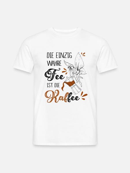 Die Einzig Wahre Fee Ist Die Kaffee - Männer T-Shirt - Weiß