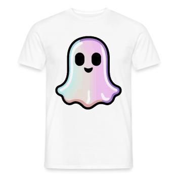 Symbole fantôme d’Halloween mignon - T-shirt homme - blanc - Devant - AI Model Male 178 dark (178cm)