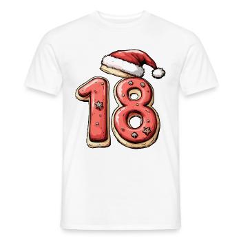 Biscuit de Noël à 18 chiffres - T-shirt homme - blanc - Devant - AI Model Male 178 dark (178cm)