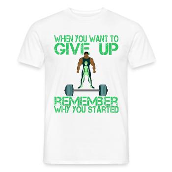 Fitness amusante bodybuilding sport de fitness cadeau - T-shirt homme - blanc - Devant - AI Model Male 178 dark (178cm)