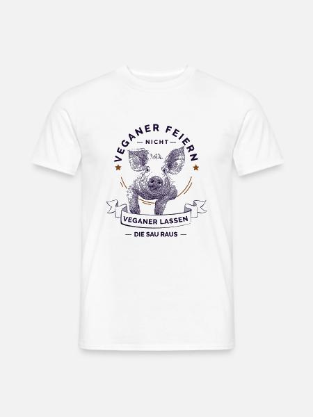 Veganer, Vegan, Tierschutz - Männer T-Shirt - Weiß