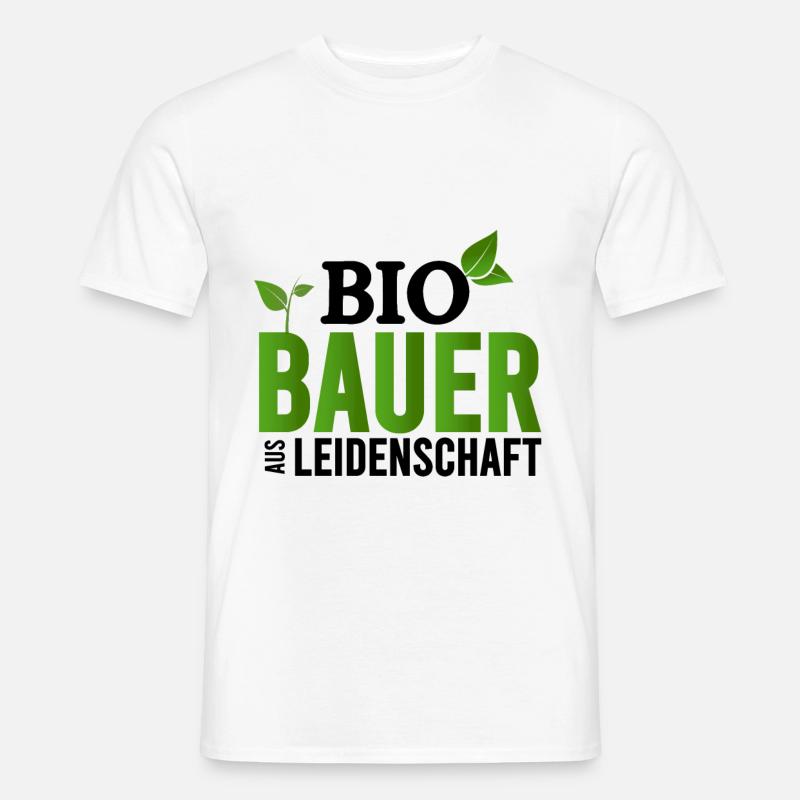 Bio Bauer aus Leidenschaft - Männer T-Shirt - Weiß