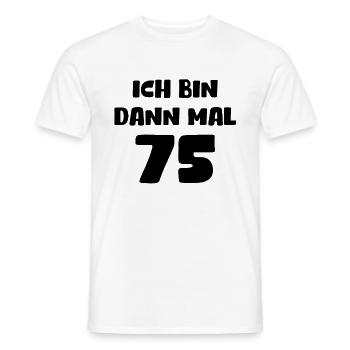 75. Geburtstag Geschenk Geburtstagskind 75 Jahre - Männer T-Shirt - Weiß - Vorne - AI Model Male 178 dark (178cm)