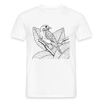 Kids T-Shirt Coloring Bird Design Painting Decoration - Men's T-Shirt - white - Front - AI Model Male 178 dark (178cm)
