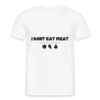 Je ne mange pas de viande - T-shirt pour le bien-être animal - T-shirt homme - blanc - Devant - AI Model Male 178 dark (178cm)