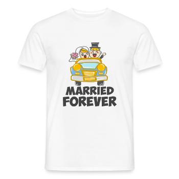 Mariage Mariage Mariage Cérémonie de mariage Marié - T-shirt homme - blanc - Devant - AI Model Male 178 dark (178cm)