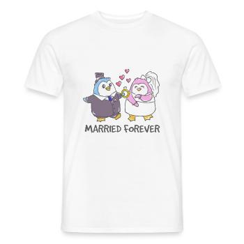 Hochzeit Eheschließung Heirat Trauung Verheiratet - Männer T-Shirt - Weiß - Vorne - AI Model Male 178 dark (178cm)