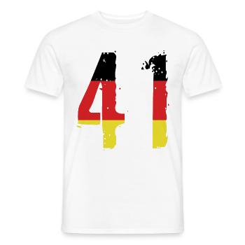 Maillot 41 Numéro Allemagne - T-shirt homme - blanc - Devant - AI Model Male 178 dark (178cm)