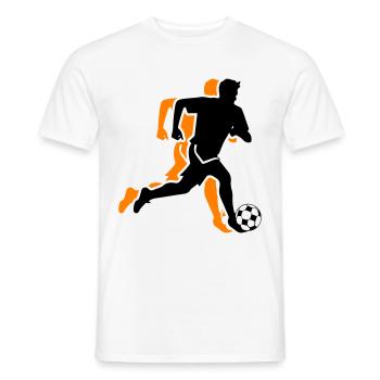 Fussballer Symbol Fussball Spieler Mann - Männer T-Shirt - Weiß - Vorne - AI Model Male 178 dark (178cm)