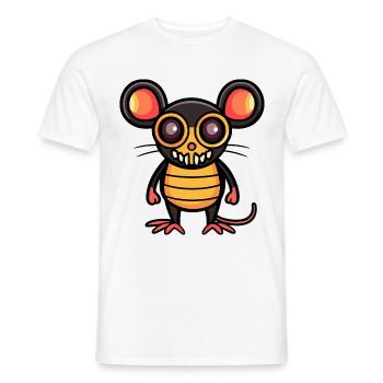 Mouse Halloween Comic - Men's T-Shirt - white - Front - AI Model Male 178 dark (178cm)