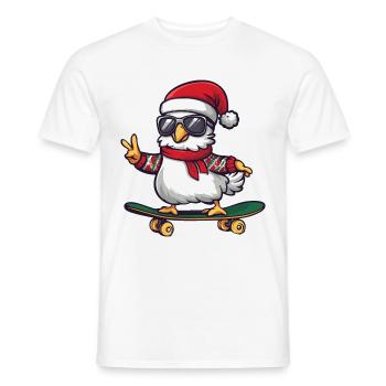 Poulet Noël drôle - T-shirt homme - blanc - Devant - AI Model Male 178 dark (178cm)