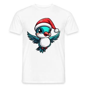 Hummingbird Bird Christmas Cute - Men's T-Shirt - white - Front - AI Model Male 178 dark (178cm)