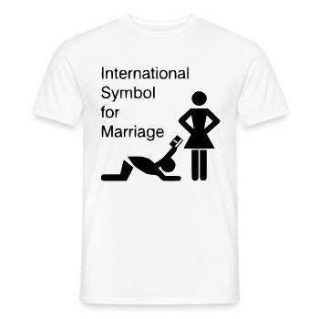 Symbole international pour le mariage - mariage - - T-shirt homme - blanc - Devant - AI Model Male 178 dark (178cm)