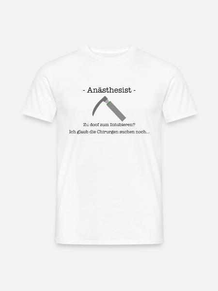 Anästhesist Spruch Chirurg Geschenk Laryngoskop - Männer T-Shirt - Weiß