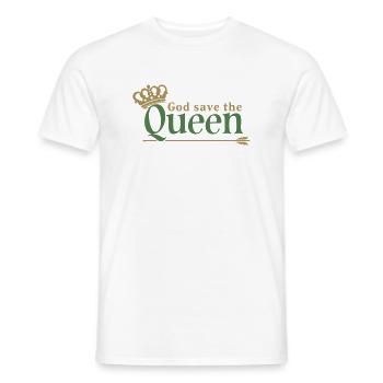 God save the Queen Majesty Queen Elizabeth II - Men's T-Shirt - white - Front - AI Model Male 178 dark (178cm)