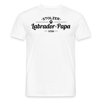 Labrador-Papa Wunschname - Männer T-Shirt - Weiß - Vorne - AI Model Male 178 dark (178cm)