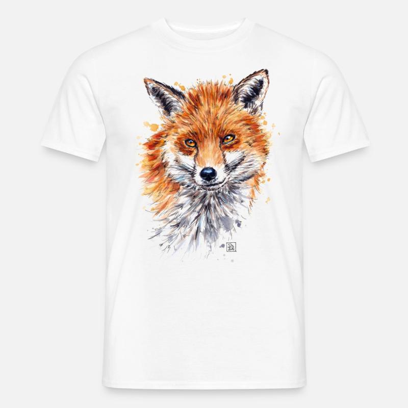 Fuchs | fox - Männer T-Shirt - Weiß