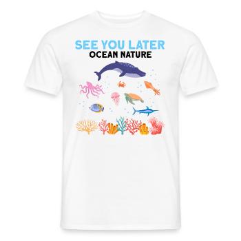 Sea Nature Marine Biologist Sea Marine Biology Ocean - Men's T-Shirt - white - Front - AI Model Male 178 dark (178cm)
