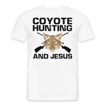 Conception de coyote pour les réacteurs de coyote - T-shirt homme - blanc - Devant - AI Model Male 178 dark (178cm)