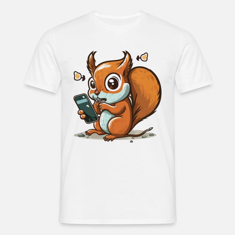 Scroll weiter, Eichhörnchen! - Männer T-Shirt - Weiß